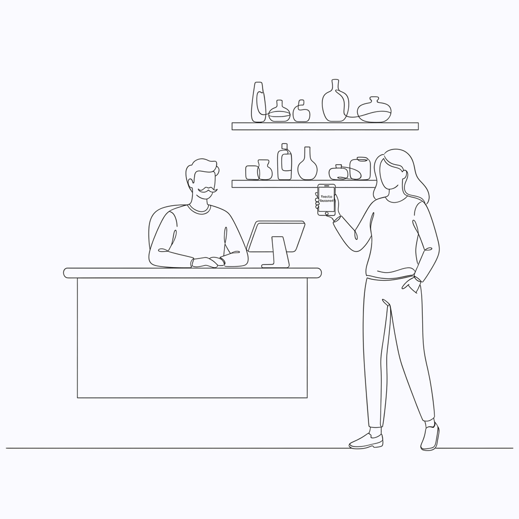 Merchant creating invoice while customer receives it instantly